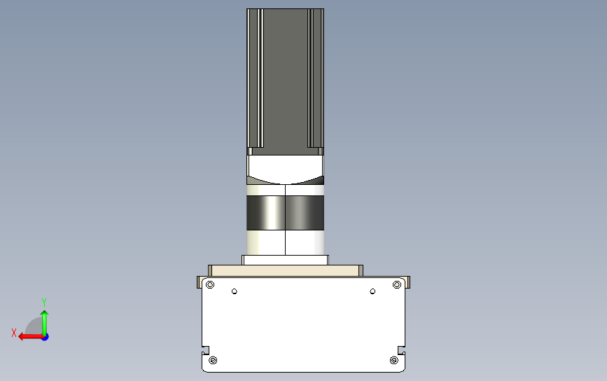 RDM210-1000齿轮齿条模组 负载300kg 大负载模组 RDM210齿轮齿条模组 背面视图