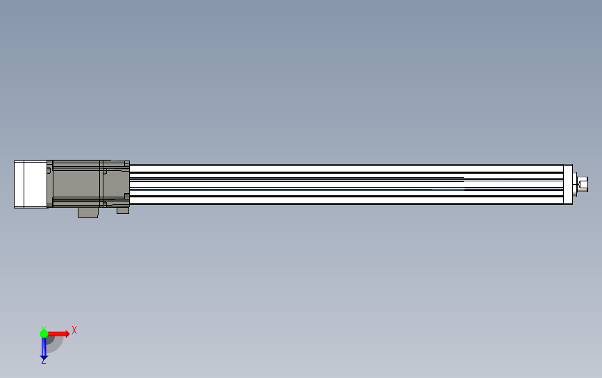 RKD32-550-1205-P-P200W电缸-电动推杆-推力70kg-RKD032-折返电缸 俯视图