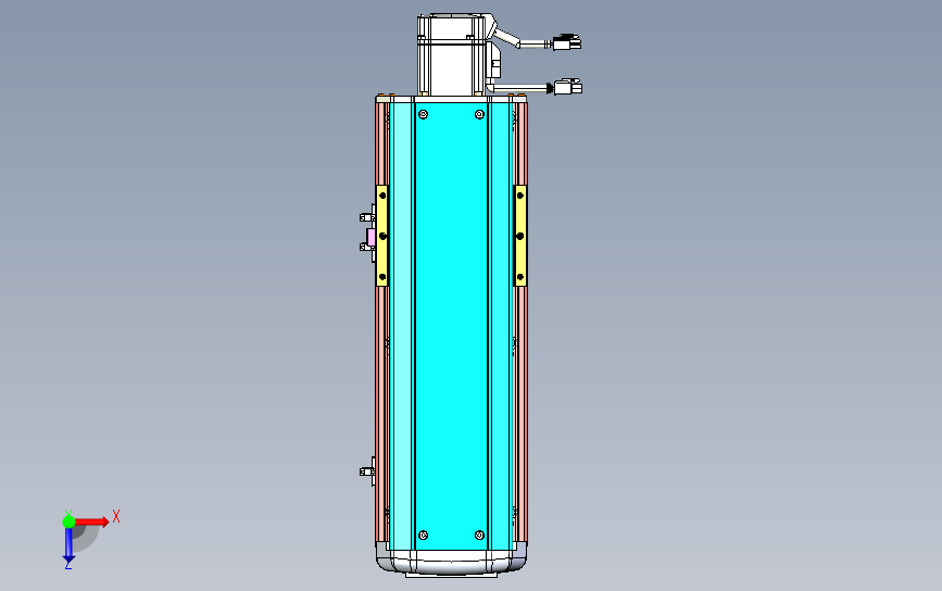 KTH13-200-BC-200W伺服电机KTH22 丝杆模组 负载150kg 丝杆滑台 半封闭模组 螺杆式模组-马达外露 俯视图