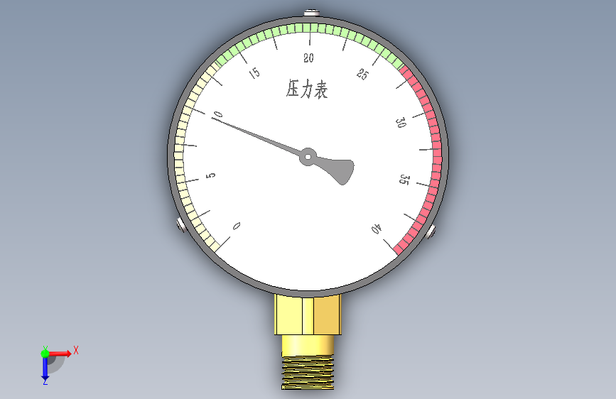 压力表模型_SOLIDWORKS 2016_模型图纸下载 – 懒石网