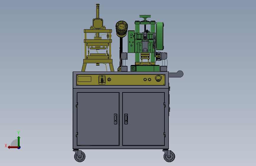 B17冲床工作台 背面视图