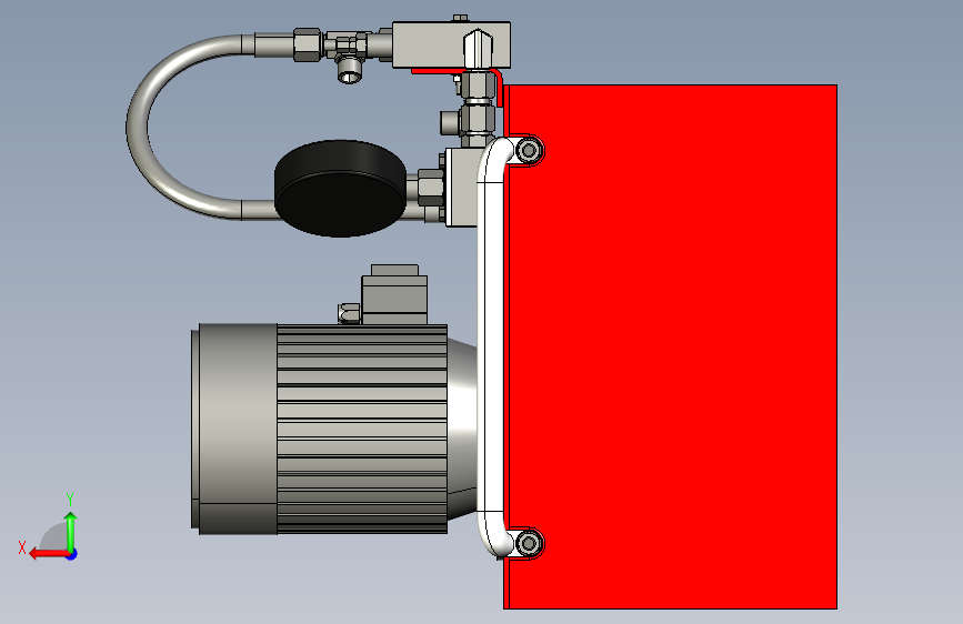 液压动力装置 背面视图