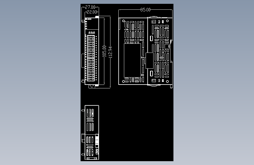 雷赛R1系列模块运动控制PLC2D图纸-CAD