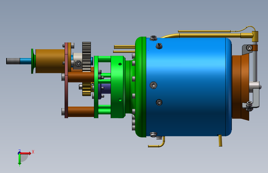 涡轮螺旋桨发动机 Solidworks 2012 模型图纸下载 懒石网