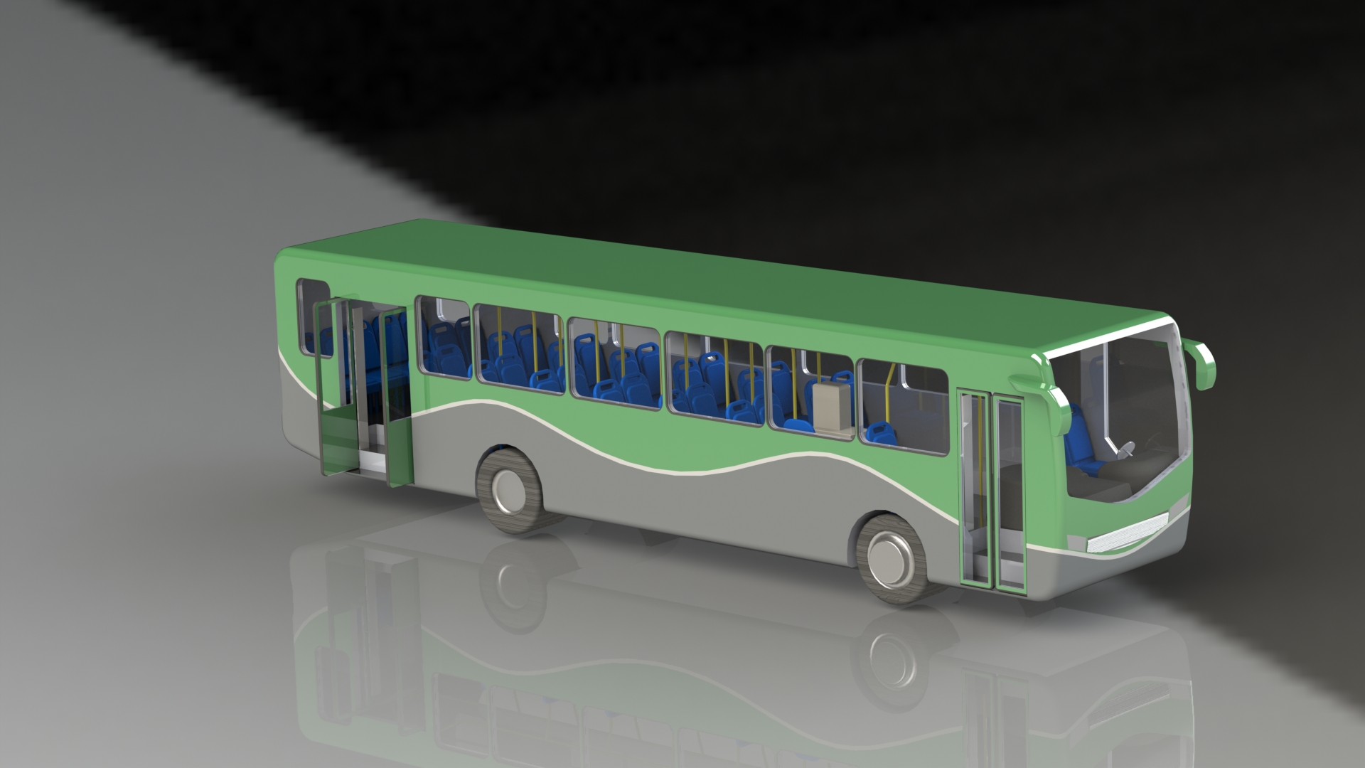 巴士_SOLIDWORKS 2014_模型图纸下载 – 懒石网