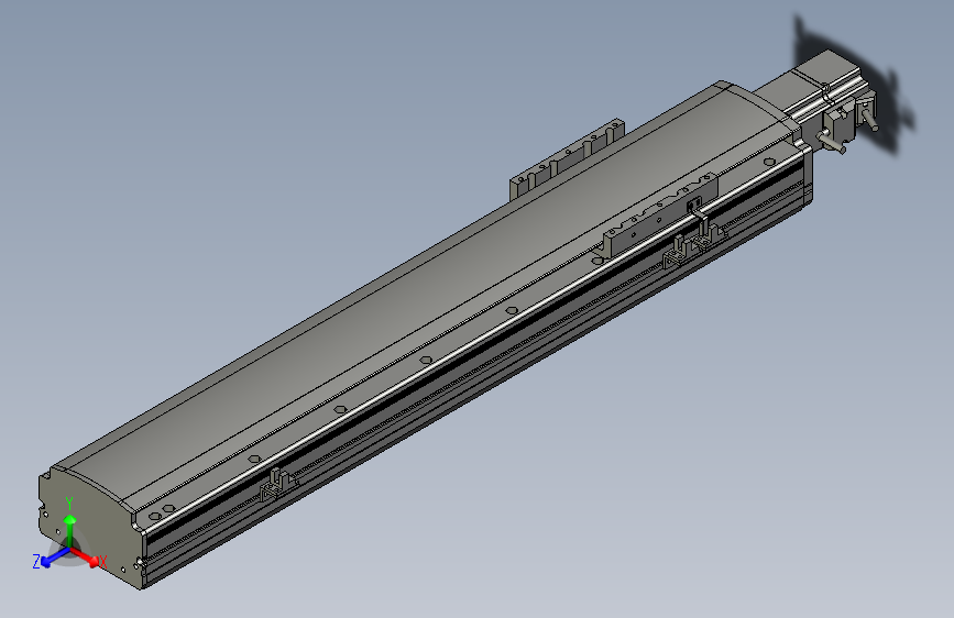 2019 新款120mm宽度双导轨单轴精密直线模组模型.120BS.L500.400W.3D