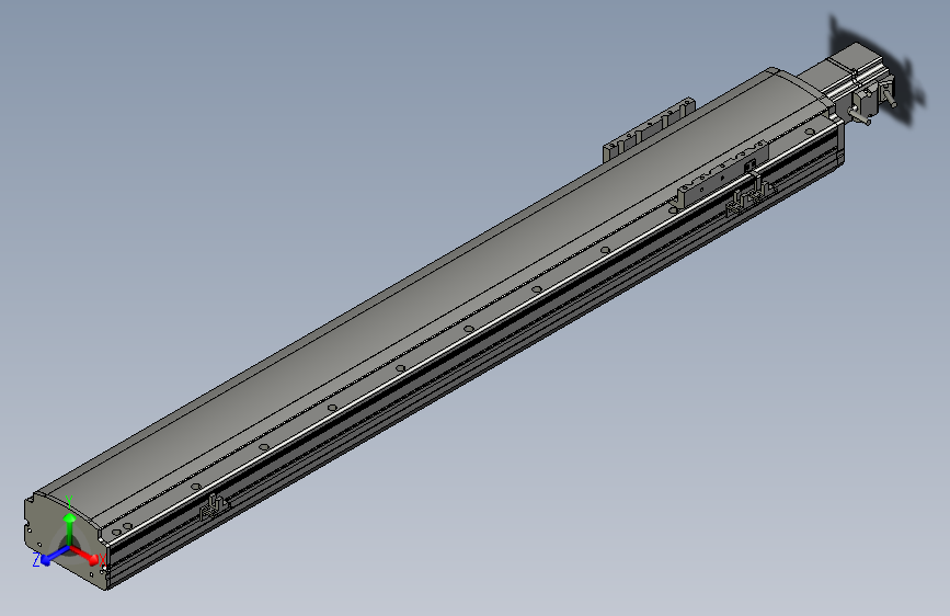 2019 新款120mm宽度双导轨单轴精密直线模组模型.120BS.L800.400W.3D