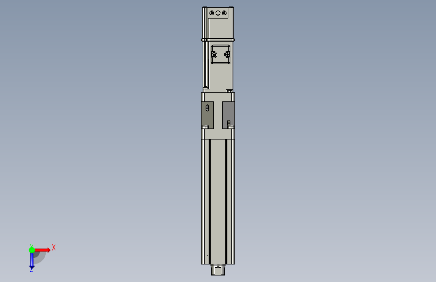 C25-50-D-T100W-S3紧凑型电动缸 缸径25mm 俯视图