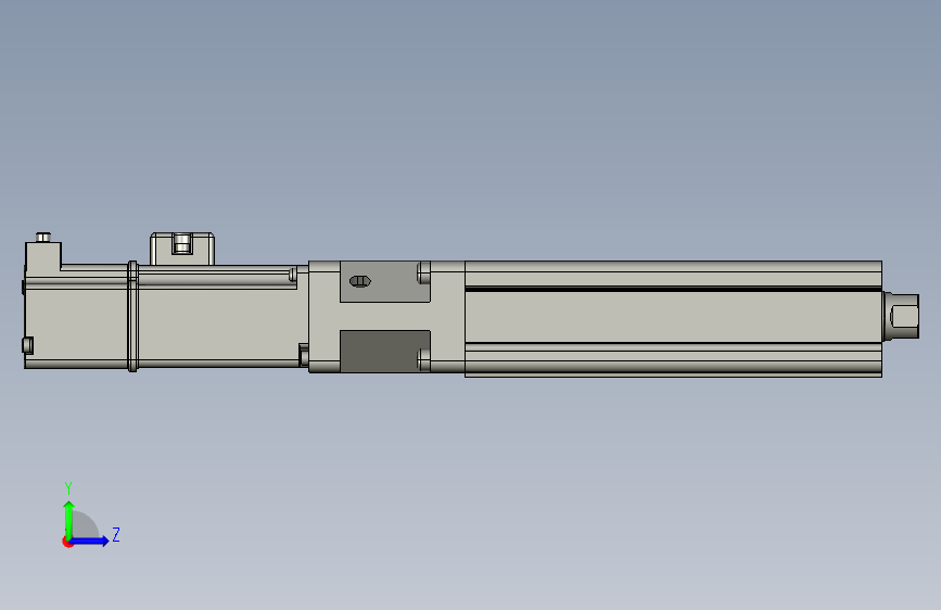 C25-50-D-T100W-S3紧凑型电动缸 缸径25mm 左侧视图