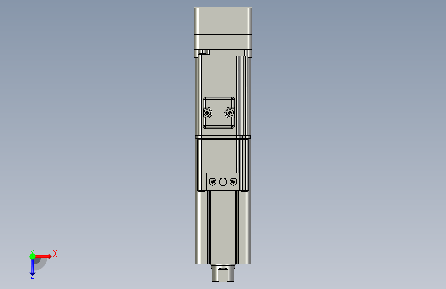 C25-50-P-T100W-S3紧凑型电动缸 缸径25mm 俯视图