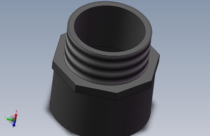 外螺纹接头-UPVC DN15-DN80_SOLIDWORKS 2017_模型图纸下载 – 懒石网