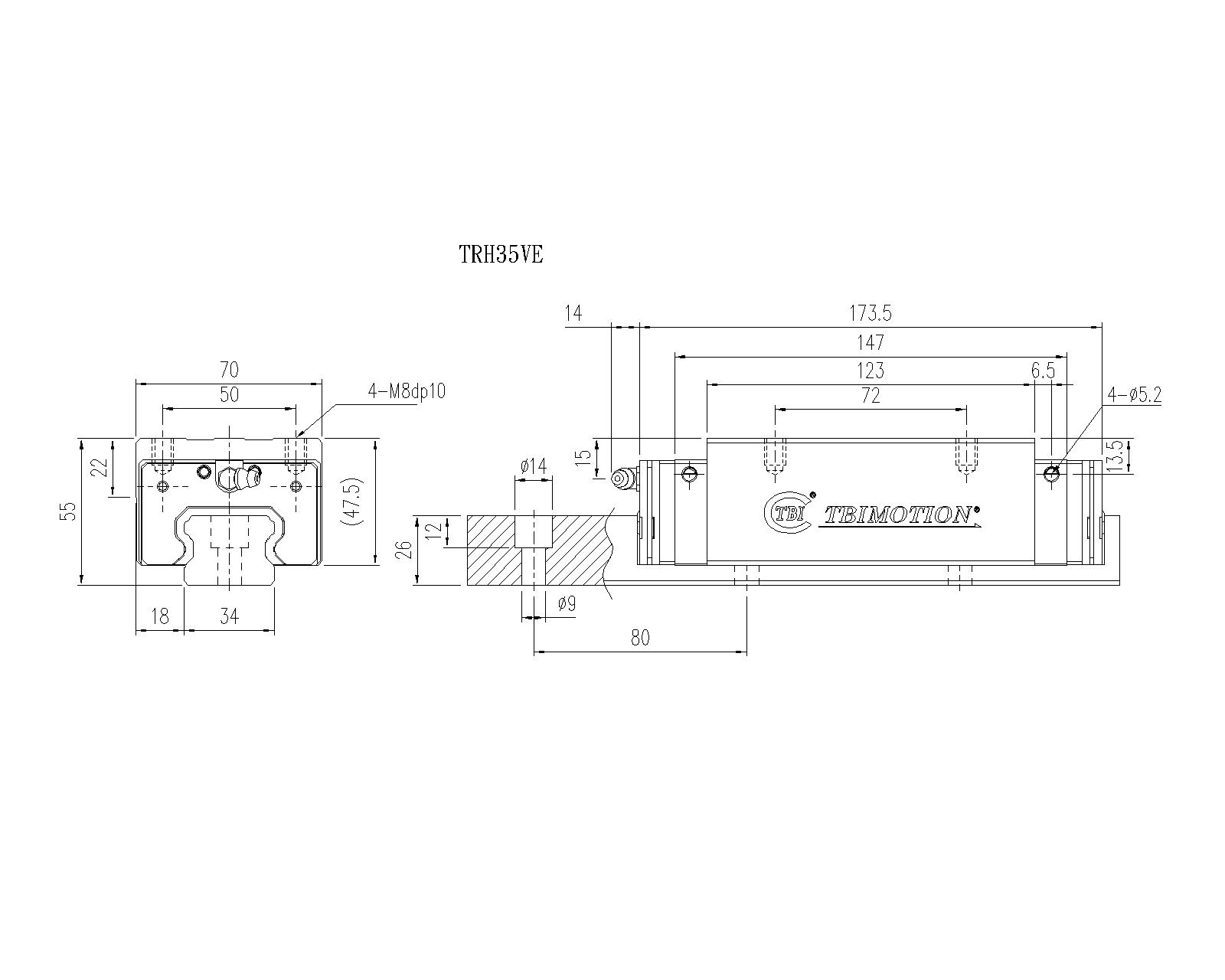 TBI 线性滑轨TRH35VE-WZ