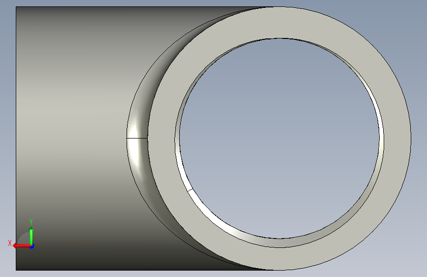 T型接头 背面视图