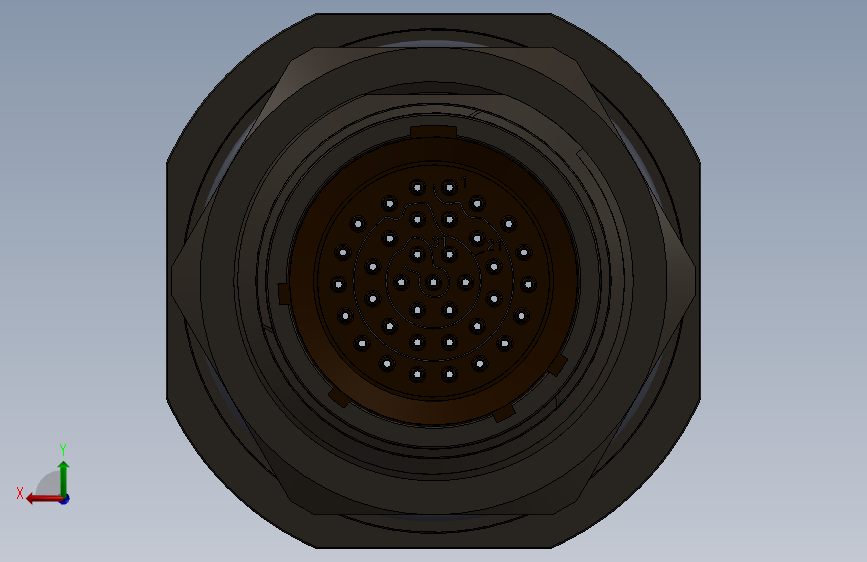 D38999连接器 背面视图