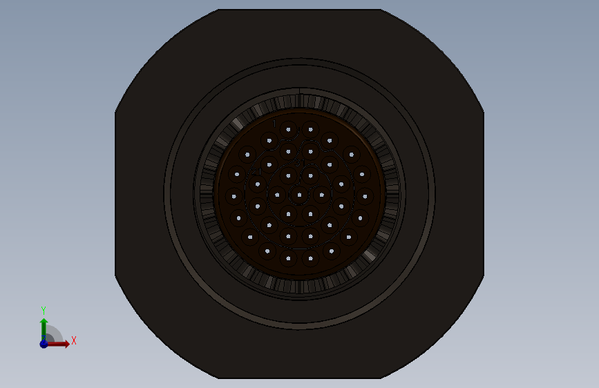 D38999连接器 正面视图