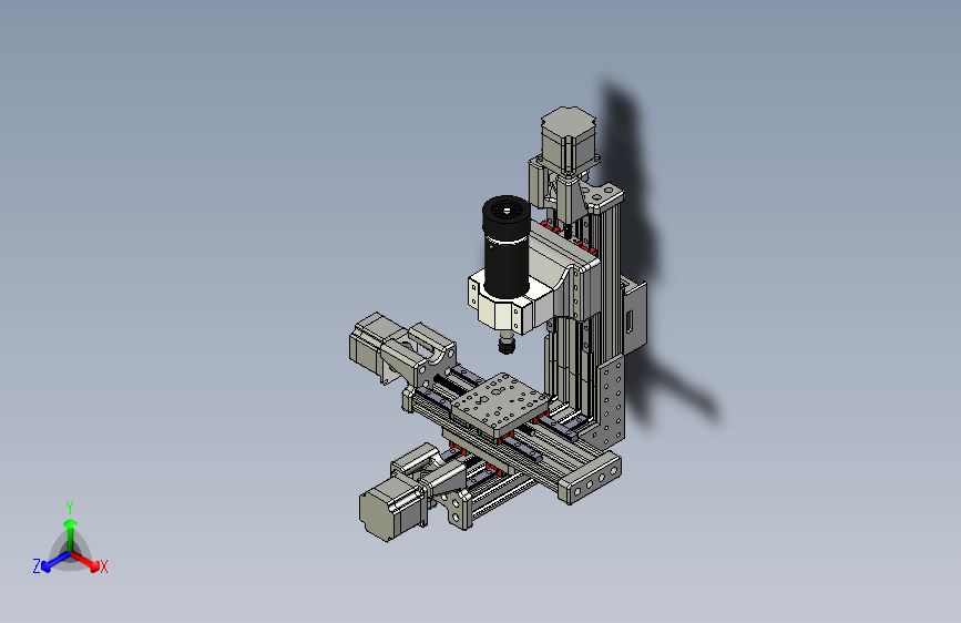 100 x 100mm微型cnc车床设计三维模型