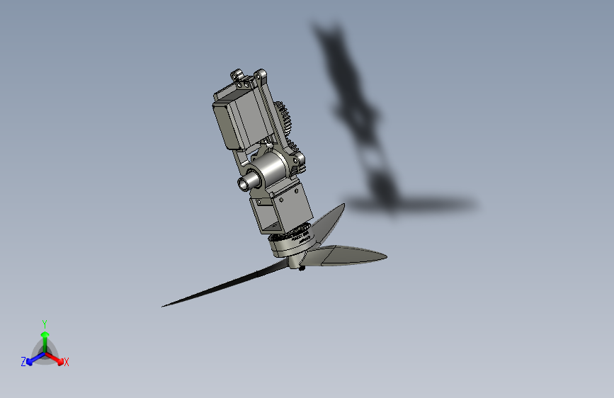 可调节转动角度的伺服电机螺旋桨测试臂