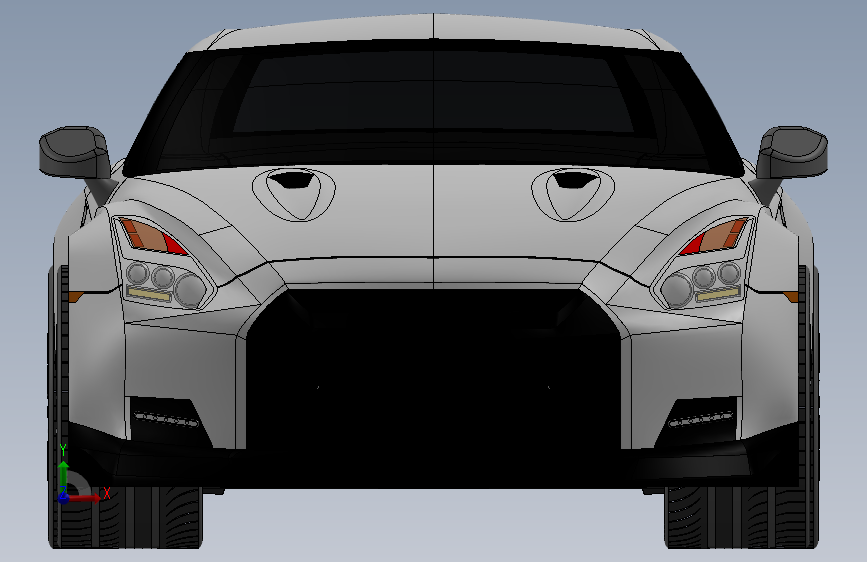Nissan尼桑GTR超级跑车模型_SOLIDWORKS 2022_模型图纸下载 – 懒石网