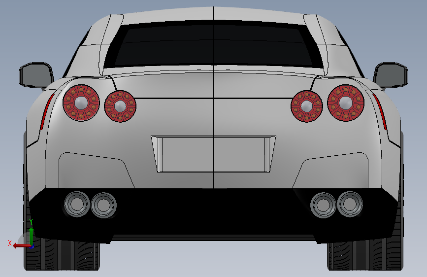 Nissan尼桑GTR超级跑车模型_SOLIDWORKS 2022_模型图纸下载 – 懒石网