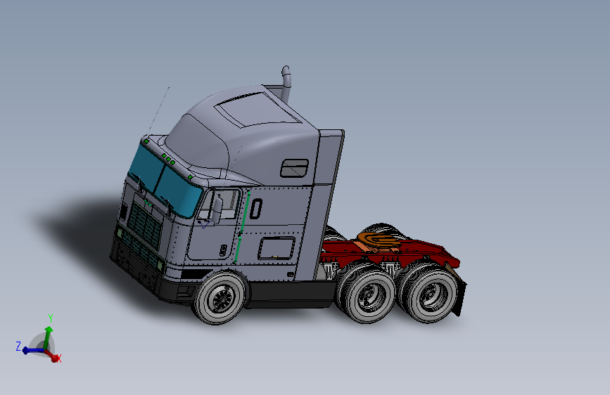 底盘和悬挂系统的典型牵引车