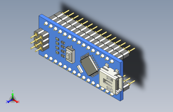 Arduino Nano 带圆针_插座接头连接器
