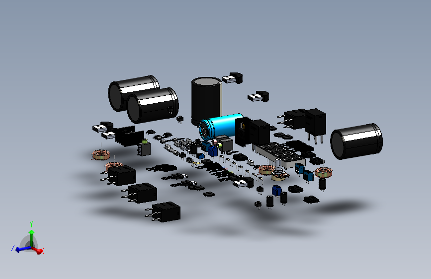ELECTRONIC COMPONENTS基本电子元件三维模型集 Solidworks设计