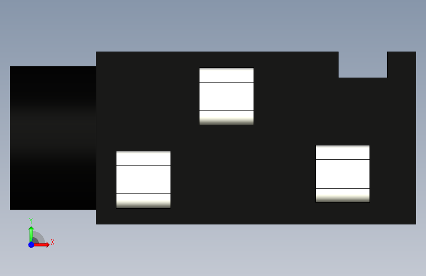 PJ-320 DIP 插孔 3.5mm 3 针连接器 正面视图