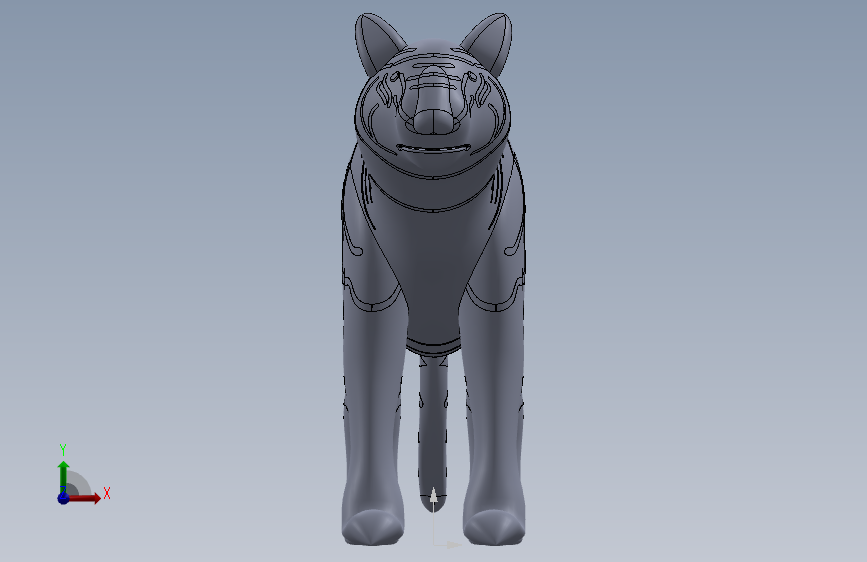 老虎三维模型_SOLIDWORKS 2020_模型图纸下载 – 懒石网
