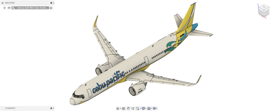 空客A321 NEO惠普发动机的支线客机完整模型