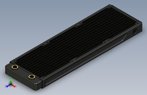 EK-CoolStream Classic SE 360超薄铜散热器散热翅片结构
