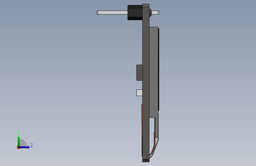 OLED 128x 64显示模块 左侧视图