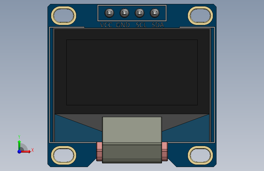 OLED 128x 64显示模块 主视图