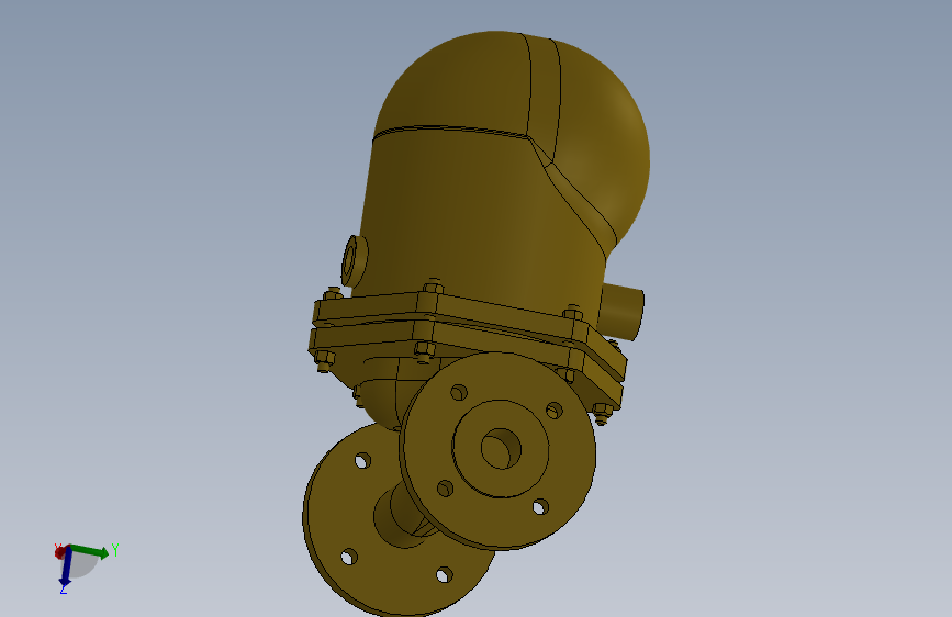 CA44与CA44S 碳钢材质空气和气体系统疏水阀 DN15-DN25[DN20 ASME150]_SOLIDWORKS 2018_模型图纸 ...