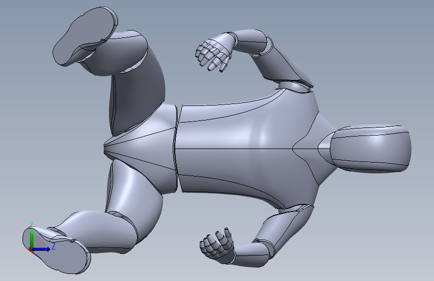 solidworks格式的铰链连接的假人模型