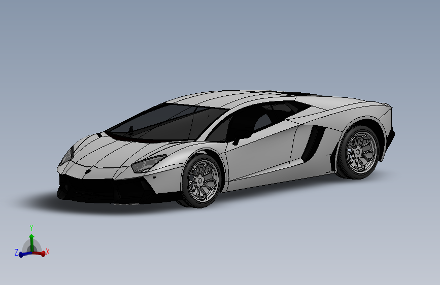 兰博基尼 Aventador 跑车模型