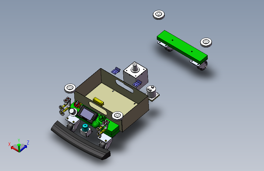 A12 潜伏式智能AGV小车3D模型图纸 Solidworks设计