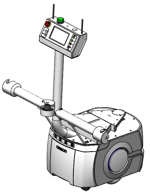 A42 Omron LD CartGV移动机器人车及其载重平台3D图纸 x_t格式