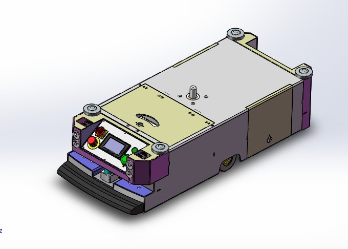 A59  潜伏智能AGV小车模型3D图纸 solidworks设计