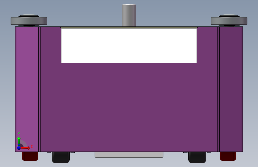 A59 潜伏智能AGV小车模型3D图纸 solidworks设计 正面视图