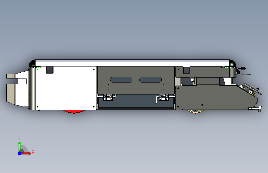 A54 Comau AGILE1500 AGV智能导航车模型3D图纸 STEP格式 正面视图