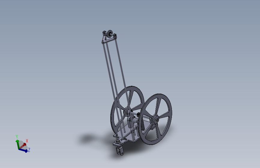 B09  无碳小车（组合）三维建模图纸 solidworks设计