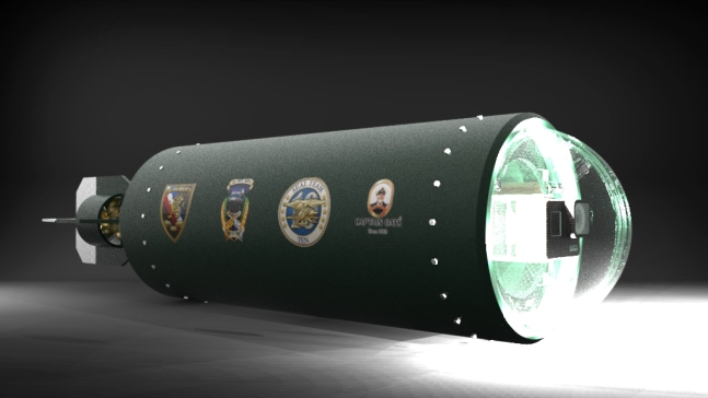 C13  简易潜艇(水下无人拍摄机)造型设计3D图纸 SOLIDWORKS建模