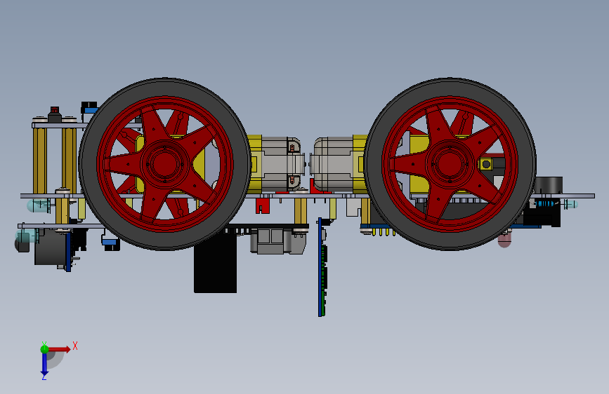 D13-UNIROI UA060编程机器人小车模型3D图纸 Solidworks设计 俯视图