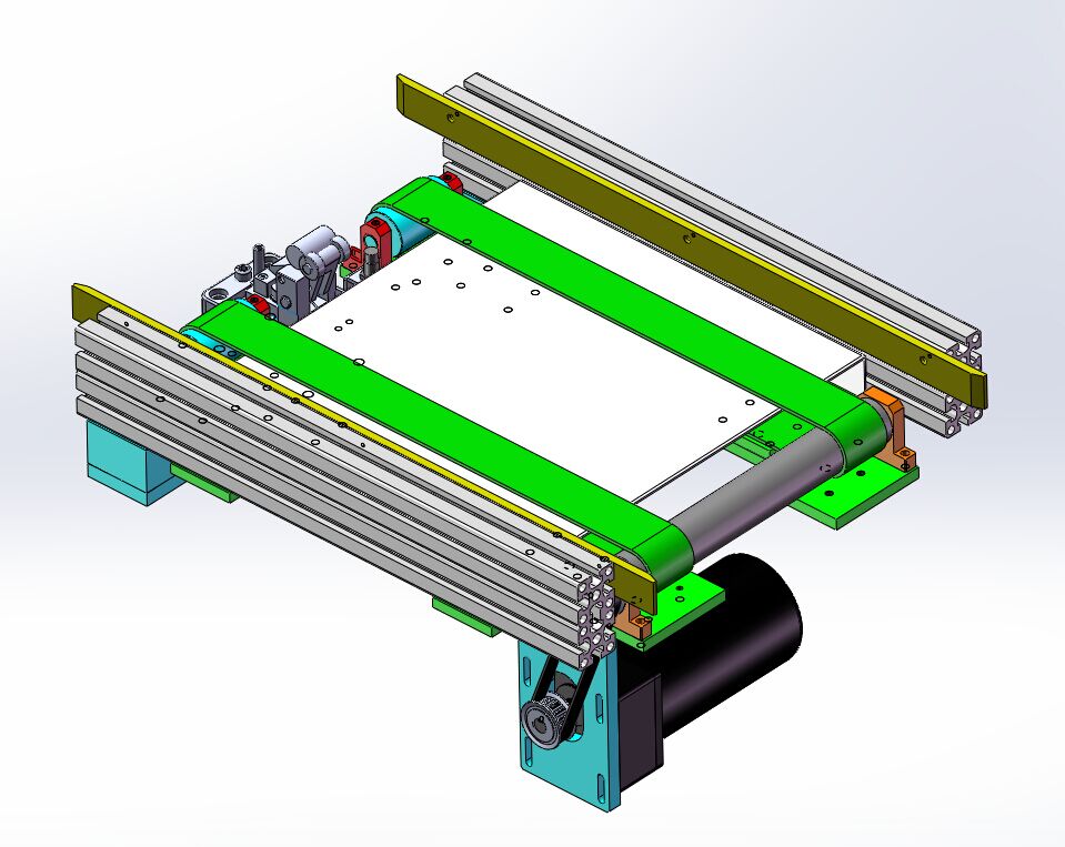 16 载具板送料输送带结构3d模型图纸 Solidworks设计 Solidworks 2013 模型图纸下载 懒石网