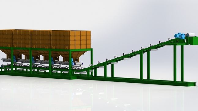 22--沥青厂皮带输送机3D数模图纸 Solidworks设计
