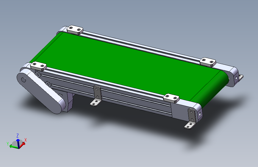 45 Pvc铝型材输送带3d模型图纸 Solidworks设计 Solidworks 2013 模型图纸下载 懒石网