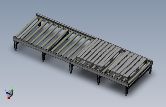 47--roller-conveyor-49滚筒辊筒输送机3D数模图纸 Solidworks设计