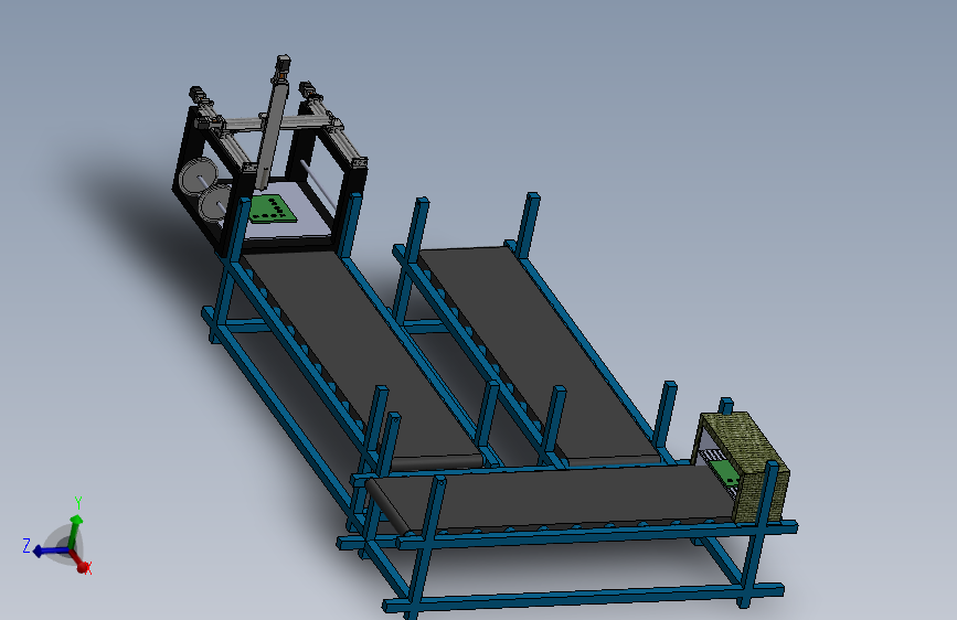 50--SMT输送线简易模型3D图纸 Solidworks设计