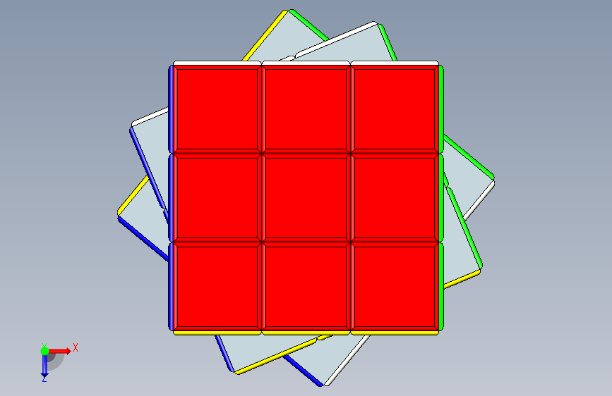 3×3×3魔方 俯视图
