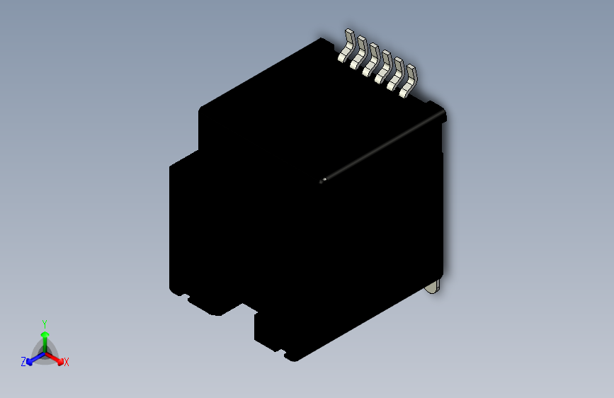 Molex 模块化插孔母头 6P6C RJ12 顶部入口 SMT 插孔，带焊钉 (85510-5019)